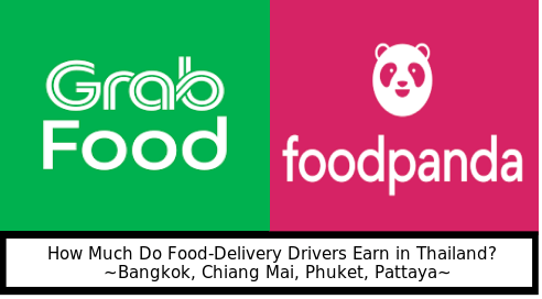Thailand food deliver driver wage uber grab foodpanda