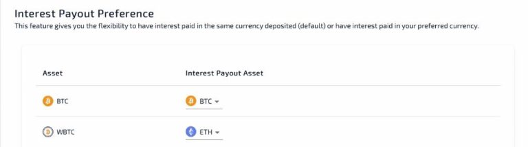 Hodlnaut Interest Preference Payout Feature Example
